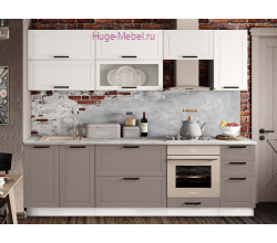 Кухонный гарнитур 2.6 метра "Альфа белый/латте"