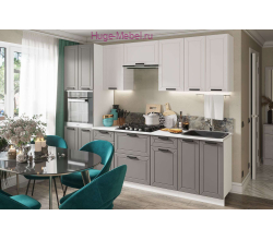 Кухня 2.6 метра "Альфа вулкан +белый"