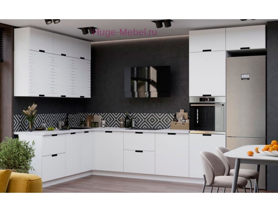 Угловая кухня с антресолями 360х200 "Сахара"