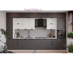 Кухня 3.8 метра "Сахара" с антресолями