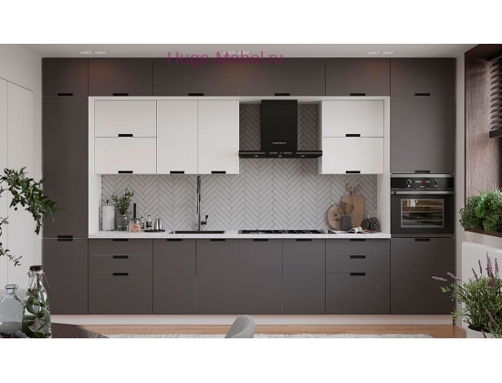 Кухня 3.8 метра "Сахара" с антресолями