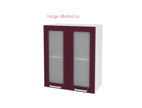 Кухонный шкаф верхний со стеклом 600 Юлия (сандал серый)