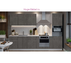 Кухня 310 см "Бетон"