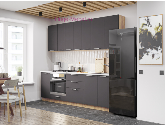 Кухня 240 см "Катрин" графит