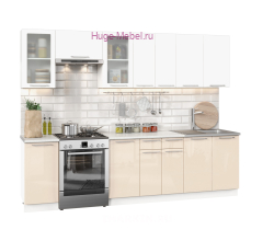Кухня 2.8 метра "Ксения ваниль/белый"