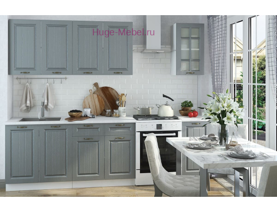 Кухня 200 см "Мария сталь"