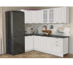 Белая угловая кухня 240х120 "Мария"