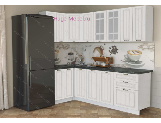 Белая угловая кухня 120х240 "Мария"