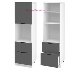 Пенал кухонный с нишей и ящиками 600 Сахара (вулкан)