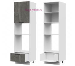 Пенал кухонный для встраиваемой техники 600 Пасаденна (железный камень)