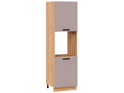 Пенал кухонный напольный с нишей 600 Призма (мокко супермат) корпус крафт