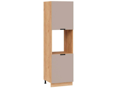 Пенал кухонный напольный с нишей 600 Сахара (латте) корпус крафт