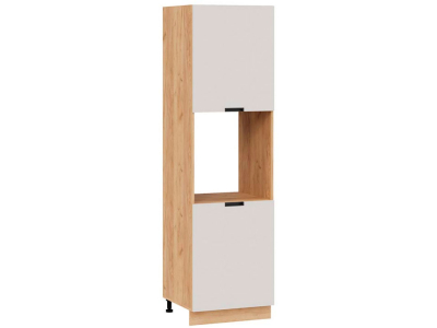 Пенал кухонный напольный с нишей 600 Сахара (мокко) корпус крафт