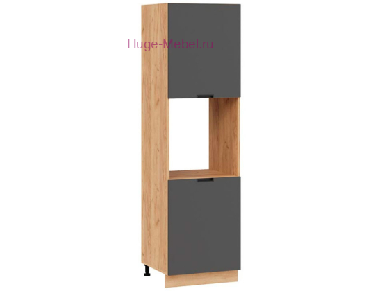 Пенал кухонный напольный с нишей 600 Сахара (вулкан) корпус крафт