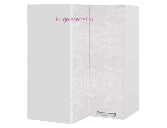 Угловой шкаф верхний прямой 600 Бетон (бетон белый)