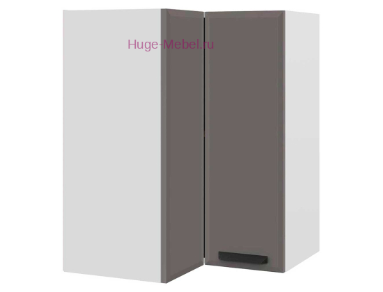 Угловой шкаф верхний прямой 600 Призма (асфальт супермат)