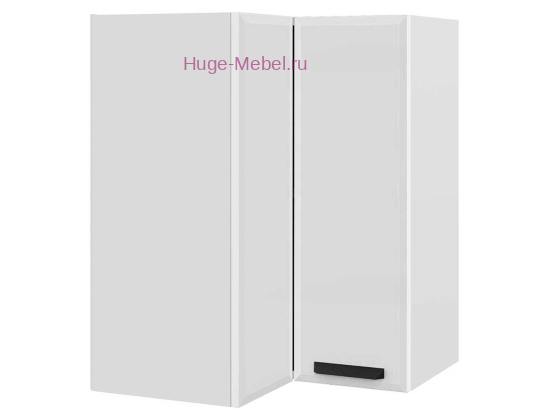 Угловой шкаф верхний прямой 600 Призма (белый супермат)