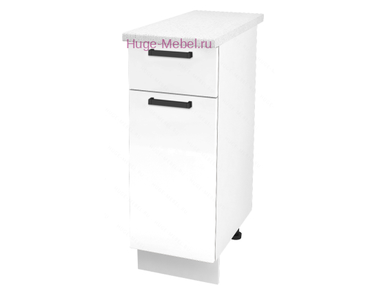 Нижний кухонный шкаф с ящиком  300 Пасаденна (белый бриллиант)