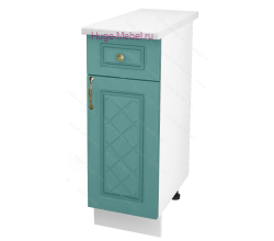 Нижний кухонный шкаф с ящиком  300 Модена (дуб бирюза)