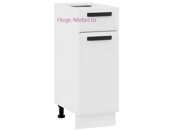 Нижний кухонный шкаф с ящиком 300 Призма (белый супермат)