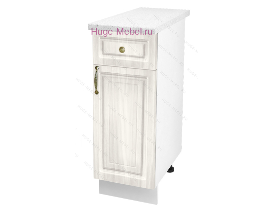Нижний кухонный шкаф с ящиком  300 Юлия (сандал белый)