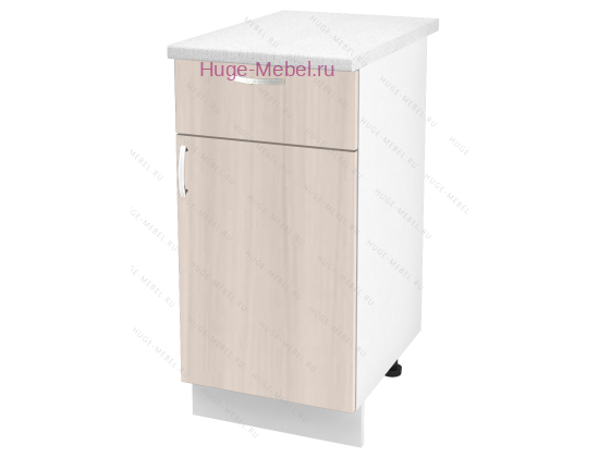 Нижний кухонный шкаф с ящиком  400 Дина (шимо светлый)