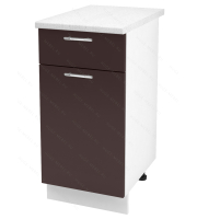 Нижний кухонный шкаф с ящиком 400 Ксения (шоколад) Нижний кухонный шкаф с ящиком 400 Ксения (шоколад)