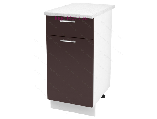 Нижний кухонный шкаф с ящиком  400 Ксения (шоколад)