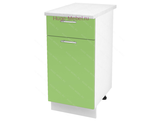 Нижний кухонный шкаф с ящиком  400 Ксения (олива)