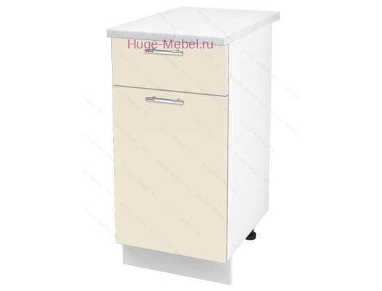 Нижний кухонный шкаф с ящиком  400 Ксения (ваниль)