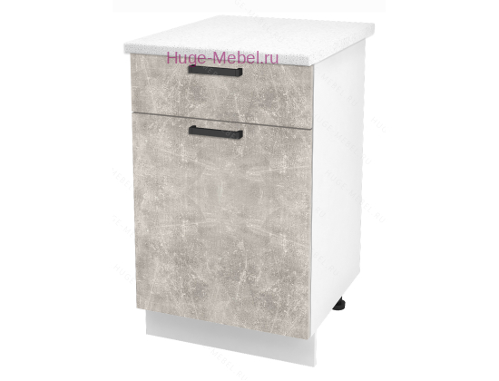 Нижний кухонный шкаф с ящиком  500 Пасаденна (ателье светлое)