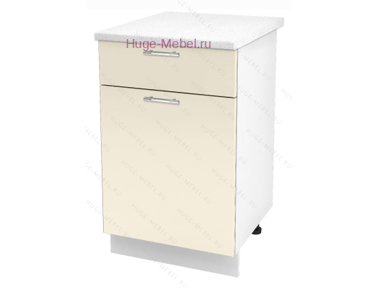 Нижний кухонный шкаф с ящиком  500 Ксения (ваниль)
