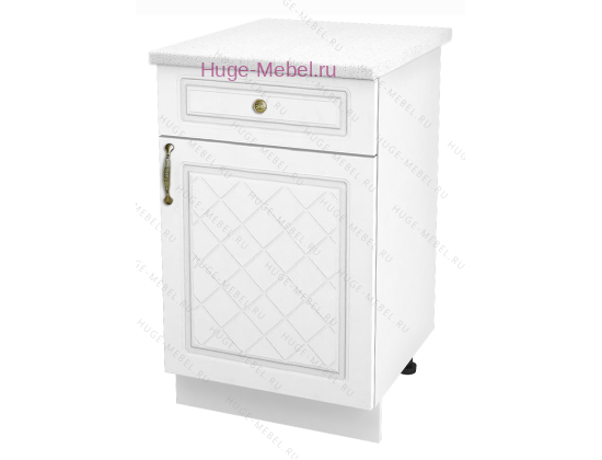 Нижний кухонный шкаф с ящиком  500 Модена (дуб белый)