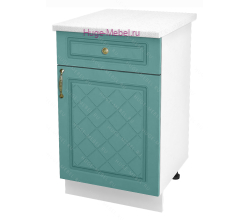 Нижний кухонный шкаф с ящиком  500 Модена (дуб бирюза)