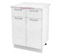 Нижний кухонный шкаф с ящиком  600 Бетон (бетон белый)