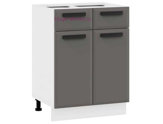 Нижний кухонный шкаф с ящиком 600 Призма (асфальт супермат)