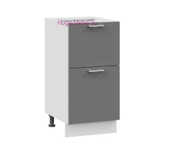 Нижний шкаф кухонный с двумя ящиками 400 Катрин (софт графит)