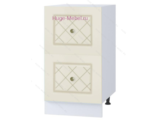 Нижний шкаф кухонный с двумя ящиками 400 Модена (дуб ваниль)