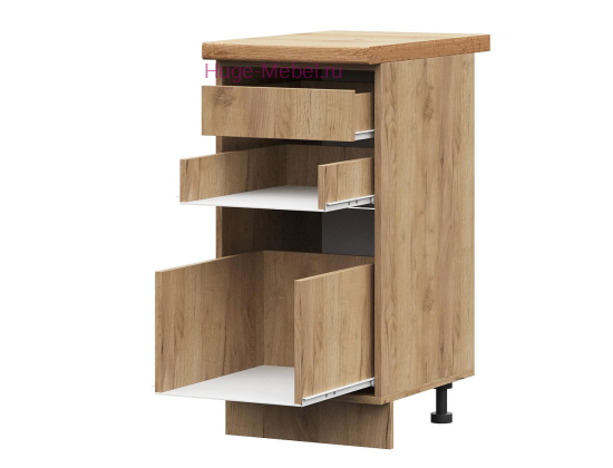 Корпус кухонного шкафа нижнего с внутренним ящиком 400 ПВ (дуб крафт)