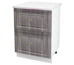 Нижний шкаф кухонный с двумя ящиками 600 Юлия (сандал серый)