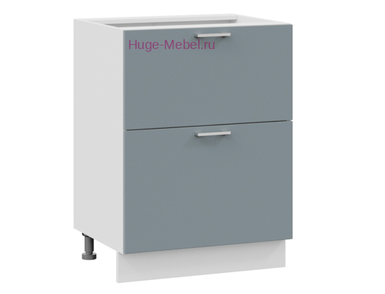 Нижний шкаф кухонный с двумя ящиками 600 Катрин (топаз)