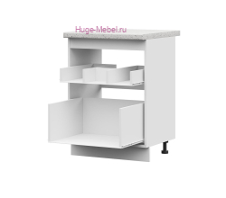 Корпус кухонного шкафа под мойку 600 с двумя ящиками ПВ (белый)