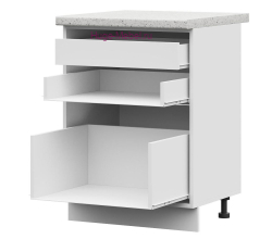 Корпус кухонного шкафа нижнего с внутренним ящиком 600 ПВ (белый)