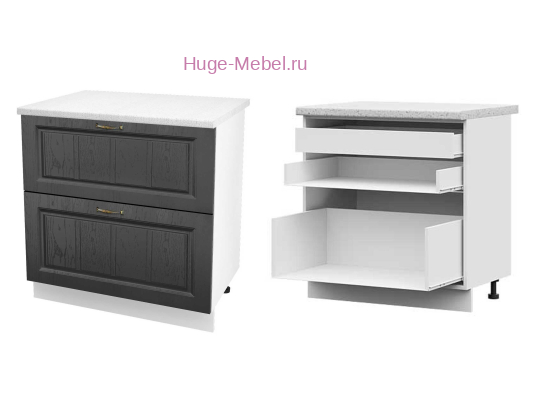 Кухонный шкаф нижний с внутренним ящиком 800 Мария (графит)