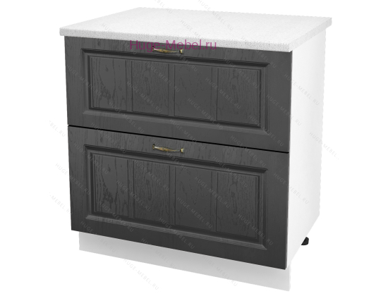 Нижний шкаф кухонный с двумя ящиками 800 Мария (графит)