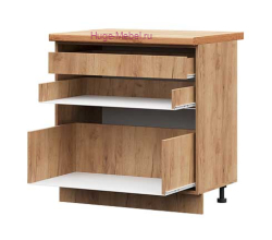 Корпус кухонного шкафа нижнего с внутренним ящиком 800 ПВ (дуб крафт)