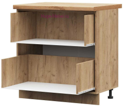 Корпус кухонного шкафа нижнего с 2 ящиками 800 ПВ (дуб крафт)