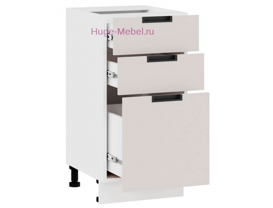 Кухонный шкаф нижний с тремя ящиками 400 Сахара (мокко)