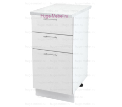 Кухонный шкаф нижний с тремя ящиками 400 Ксения (белый)