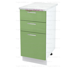 Кухонный шкаф нижний с тремя ящиками 400 Ксения (олива)